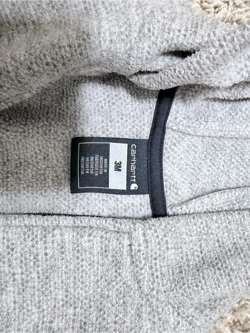 Carhartt Men’s Light Gray Zip-Up Sweater